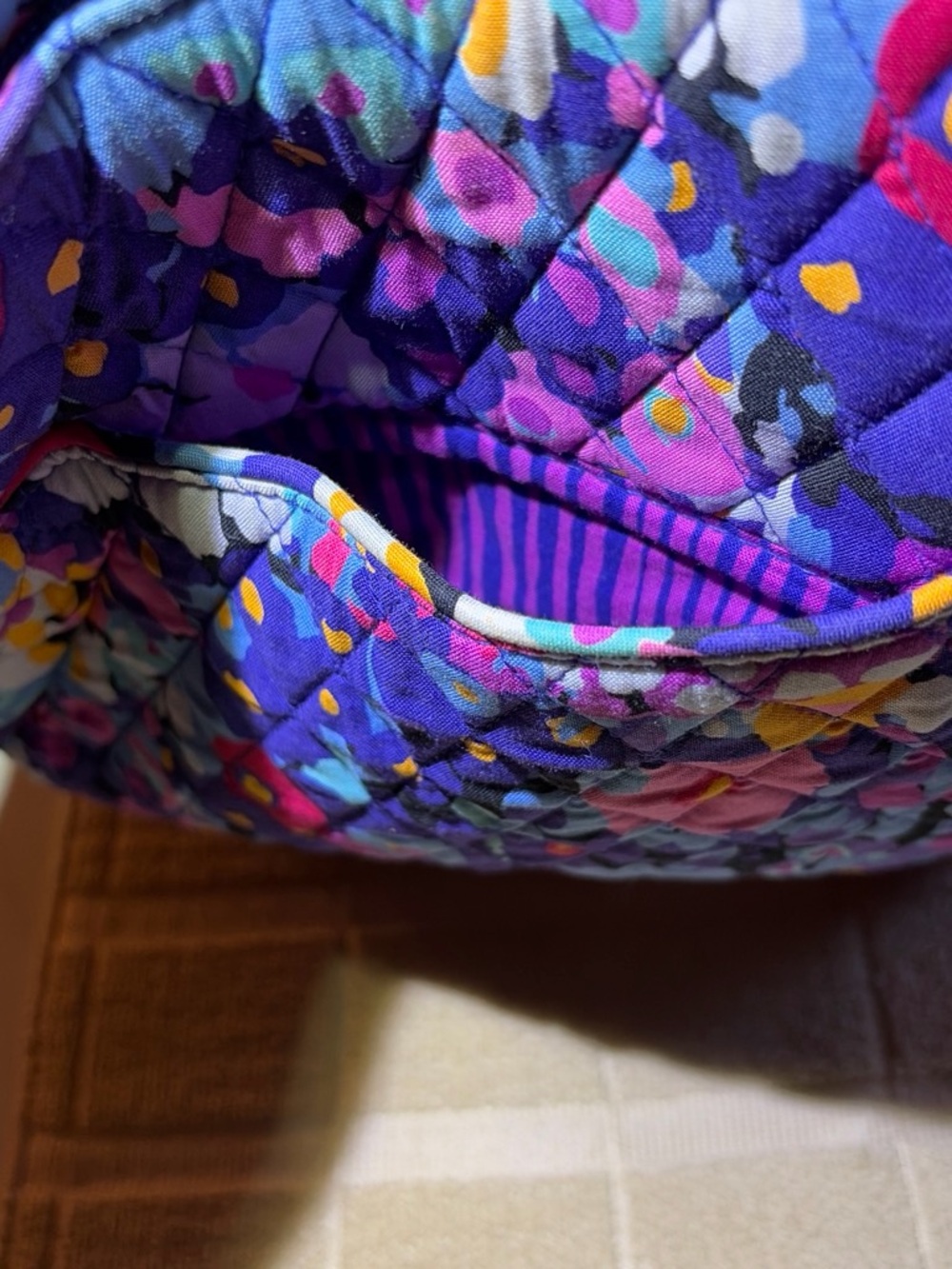 Vera Bradley Floral Quilted Crossbody Bag - Picture 5 of 9